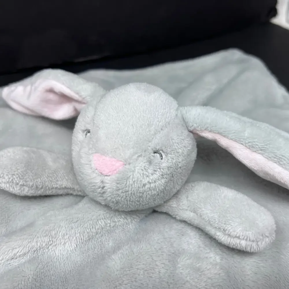 Carters Gray Bunny Lovey Plush Baby Security‎ Blanket Style 67781 Soother Nunu
